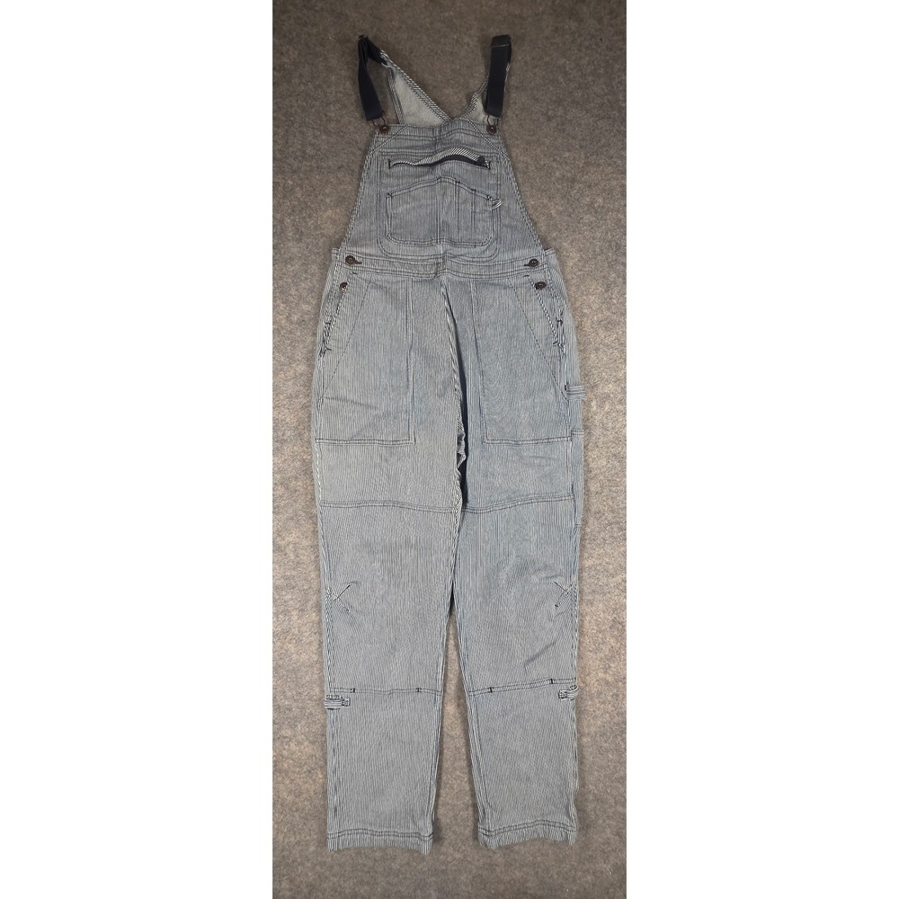 Duluth Trading Co Womens Heirloom Gardening Bib Overalls Hickory Stripe S x 31